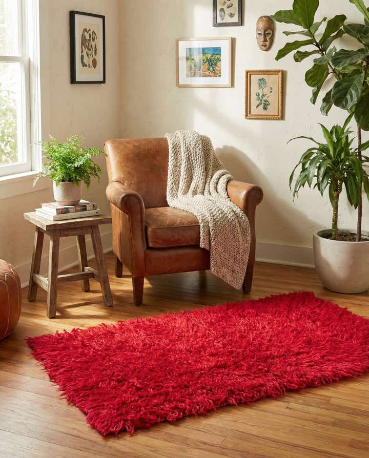2' 1 x 4' 3 Hand Knotted Moroccan Wool Rug