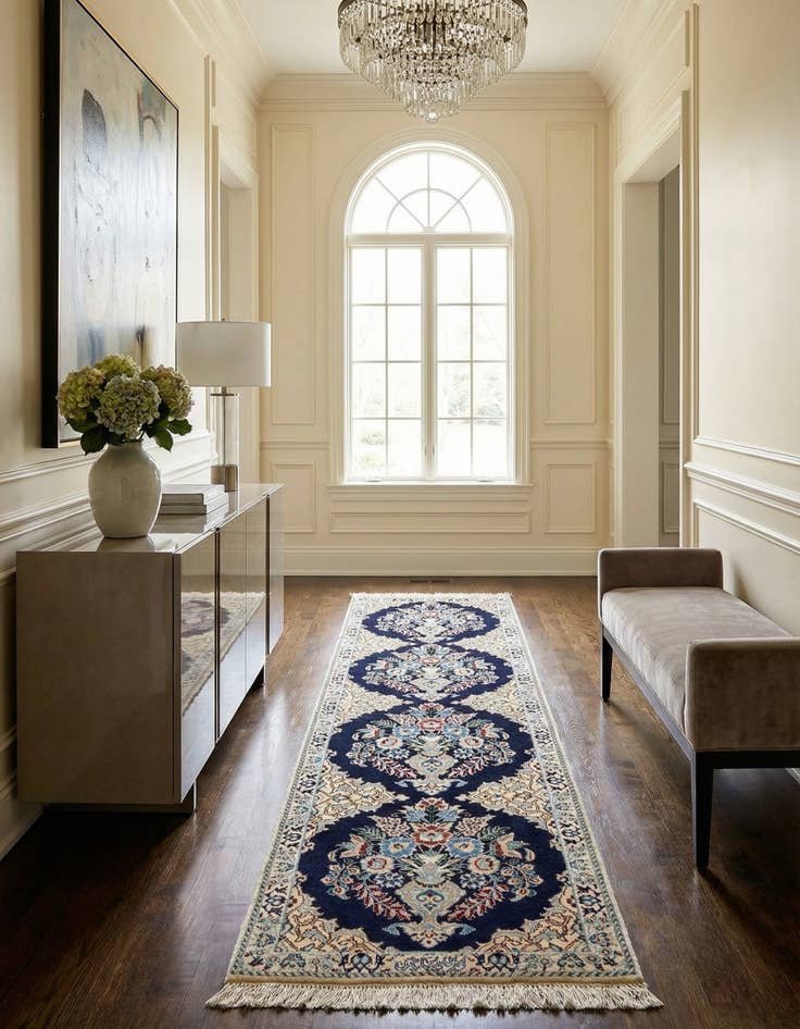 Detail image of 1' 6 x 6' 4  Hand Knotted Nain Rug