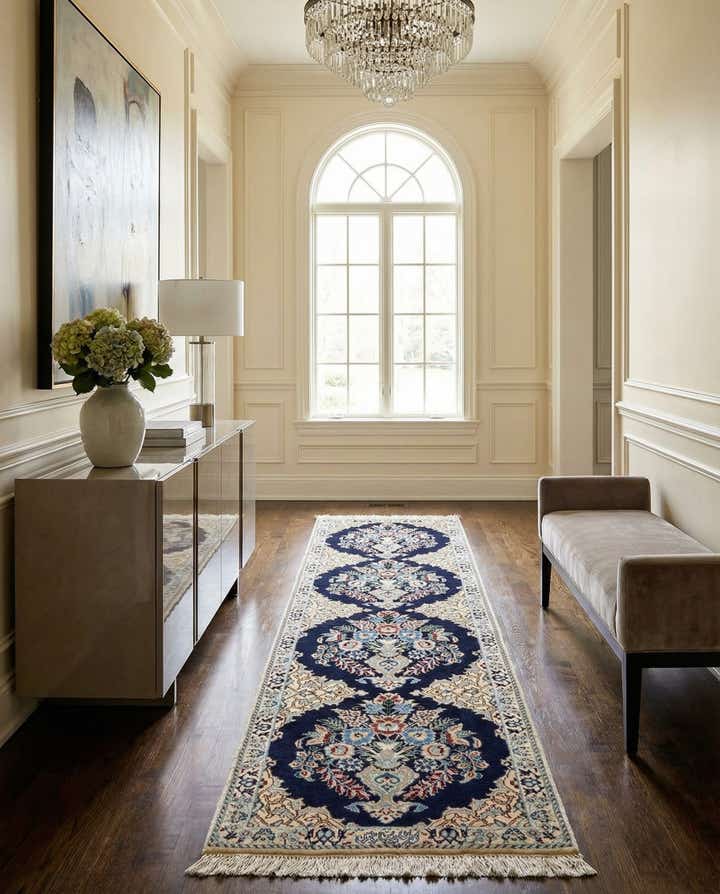 1' 6 x 6' 4 Hand Knotted Nain Rug