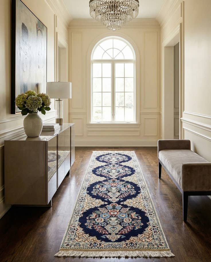 Detail image of 1' 6 x 6' 4 Hand Knotted Nain Rug
