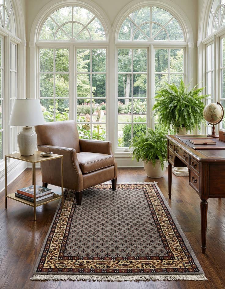 Detail image of 3' x 5' 4  Hand Knotted Mir Wool Rug