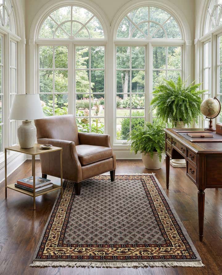 3' x 5' 4 Hand Knotted Mir Wool Rug