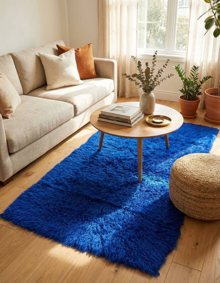 Detail image of 3' 2 x 6' 2  Hand Knotted Moroccan Wool Runner Rug