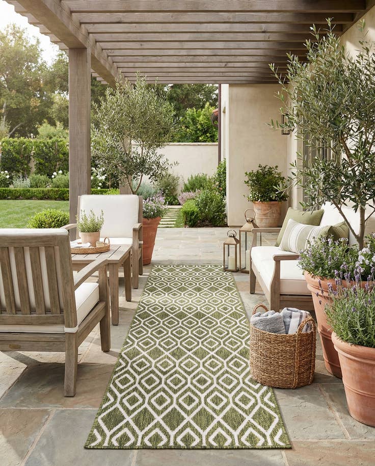 Detail image of 2' x 8' Easy-Clean Jill Zarin Turks and Caicos Indoor / Outdoor Runner Rug