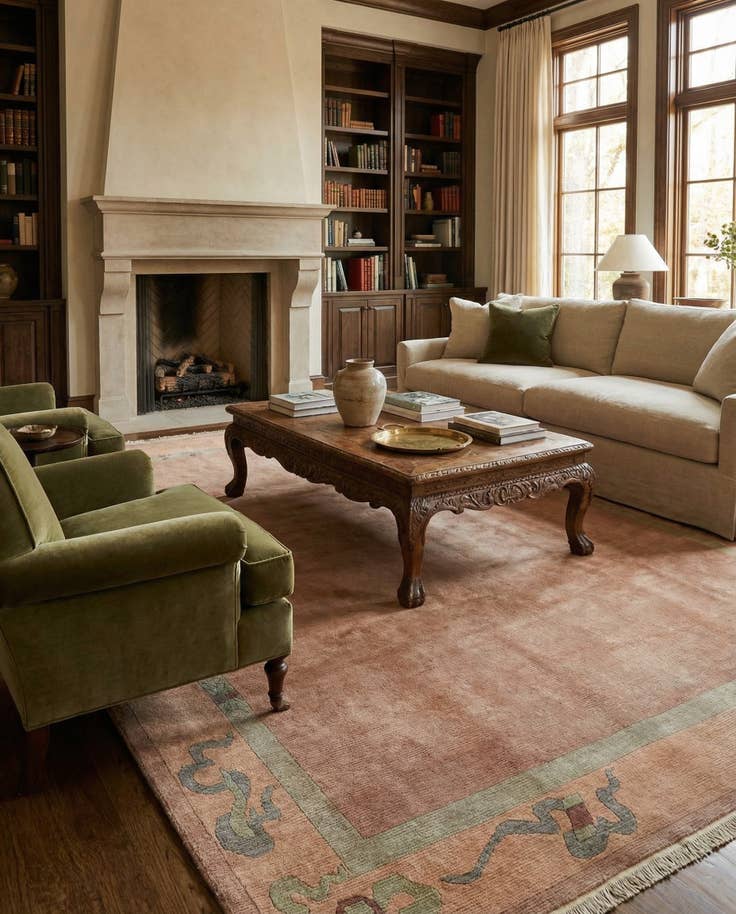 Detail image of 8' 4 x 11' 6 Hand Knotted Tibet Wool Rug