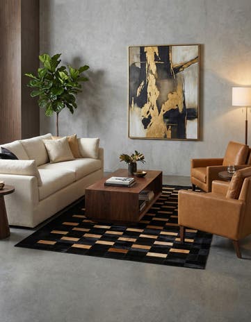5' 1 x 7' 11 Cowhide - Patchwork Rug
