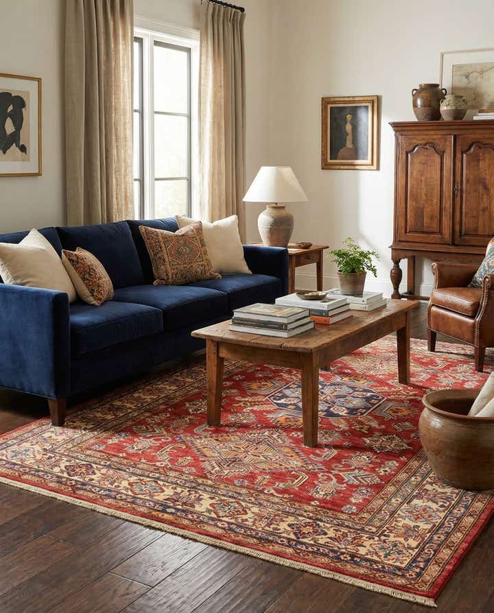 5' 2 x 6' 7 Hand Knotted Kazak Rug