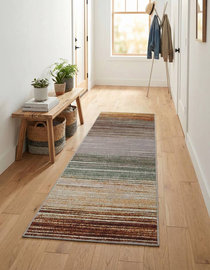 Detail image of  2' x 5'  Washable Modern Indoor / Outdoor Runner Rug