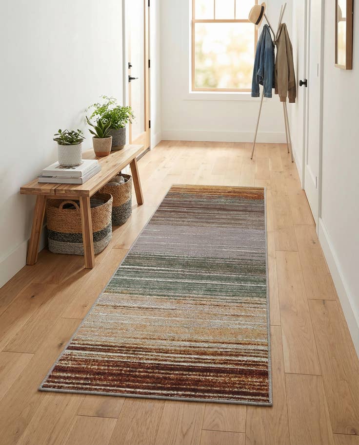 Detail image of 2' x 5' Easy-Clean Modern Indoor / Outdoor Runner Rug