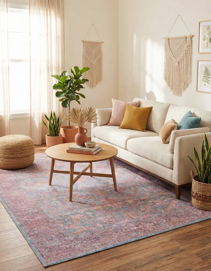 Detail image of  5' 3 x 8'  Washable Mangata Rug