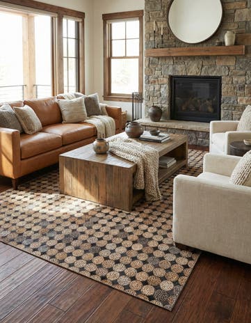 5' 1 x 7' 6 Cowhide Rug
