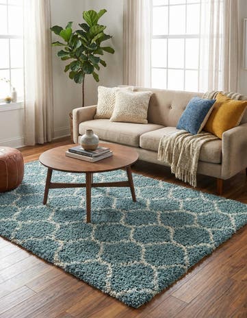 4' x 6' Lattice Shag Rug