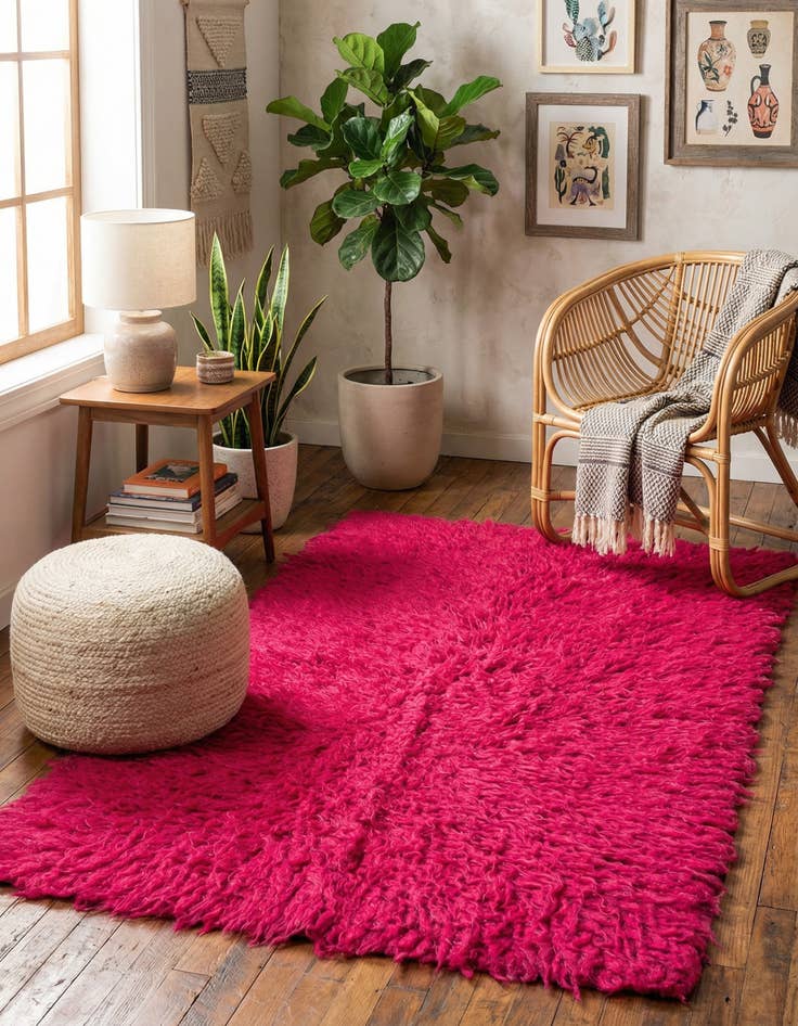 Detail image of 2' 3 x 4' 5  Hand Knotted Moroccan Wool Runner Rug