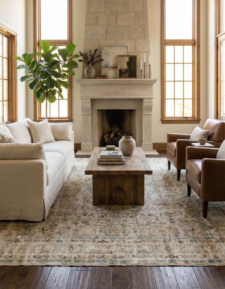 Detail image of 8' 2 x 10' 8 Hand Knotted Ultra Vintage Persian Wool Rug