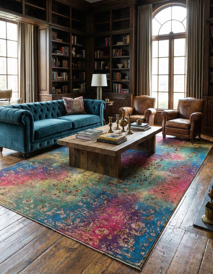 Detail image of 6' 4 x 9' 5 Vintage Royal Wool Rug