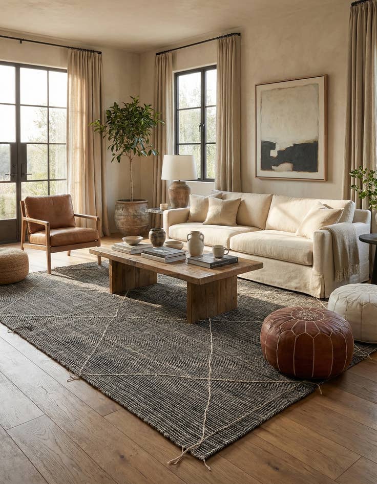 Detail image of 8' 8 x 11' 9  Hand Knotted Moroccan Wool Rug