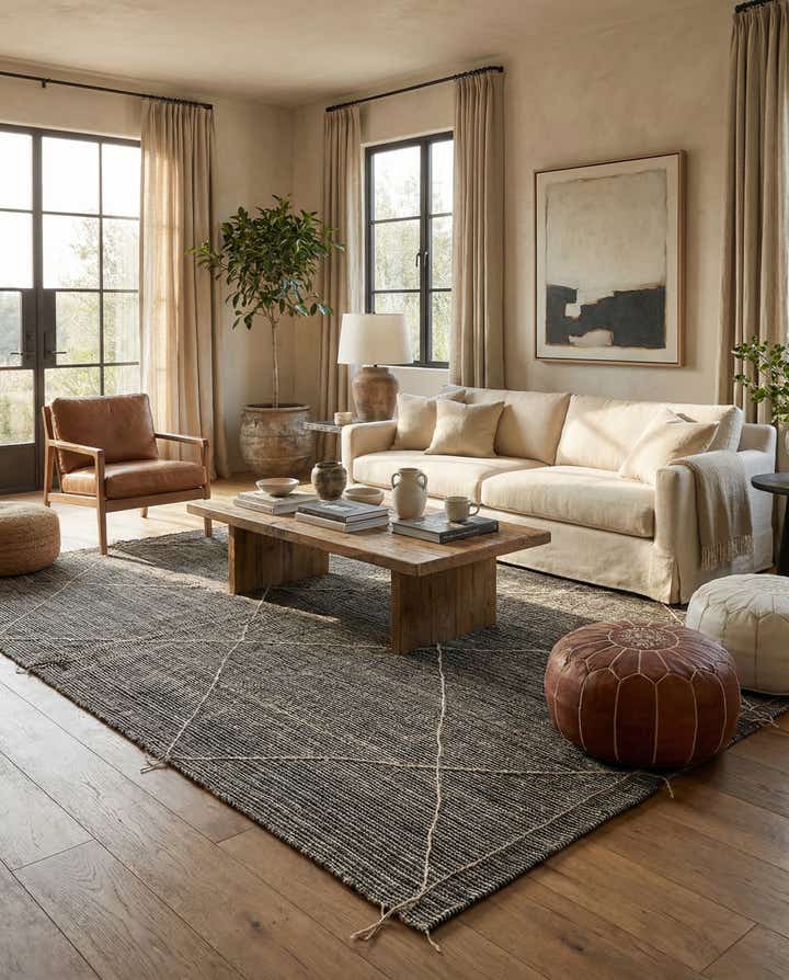 8' 8 x 11' 9 Hand Knotted Moroccan Wool Rug