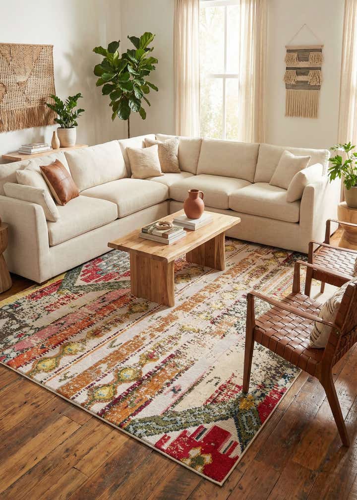 9' x 12' Easy-Clean Casablanca Indoor / Outdoor Rug