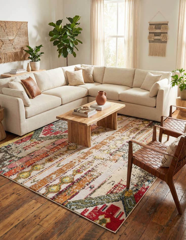 Detail image of 9' x 12' Easy-Clean Casablanca Indoor / Outdoor Rug