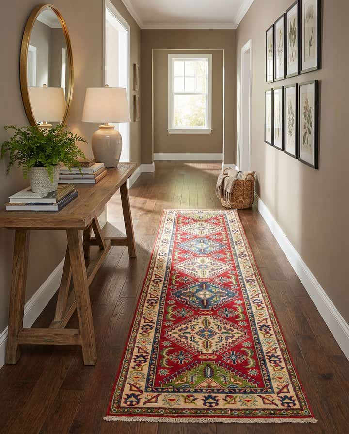 2' 8 x 9' 7 Hand Knotted Kazak Runner Rug