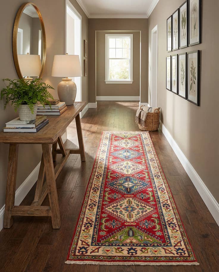 Detail image of 2' 8 x 9' 7 Hand Knotted Kazak Runner Rug