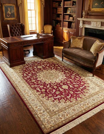 4' 4 x 6' 8 Ghom Silk Rug
