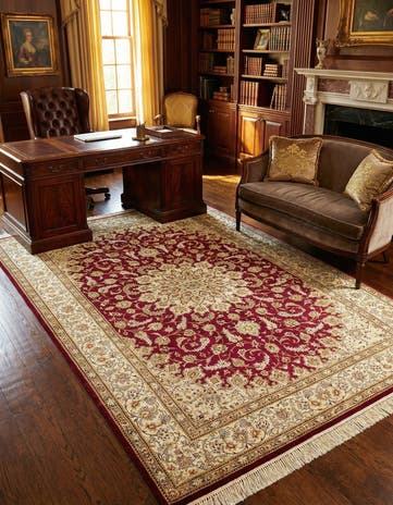 4' 4 x 6' 8 Ghom Silk Rug