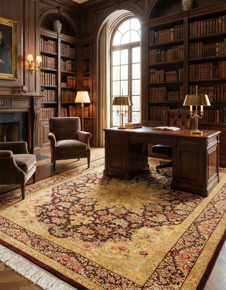 Detail image of 3' 4 x 5' 1 Ghom Silk Rug