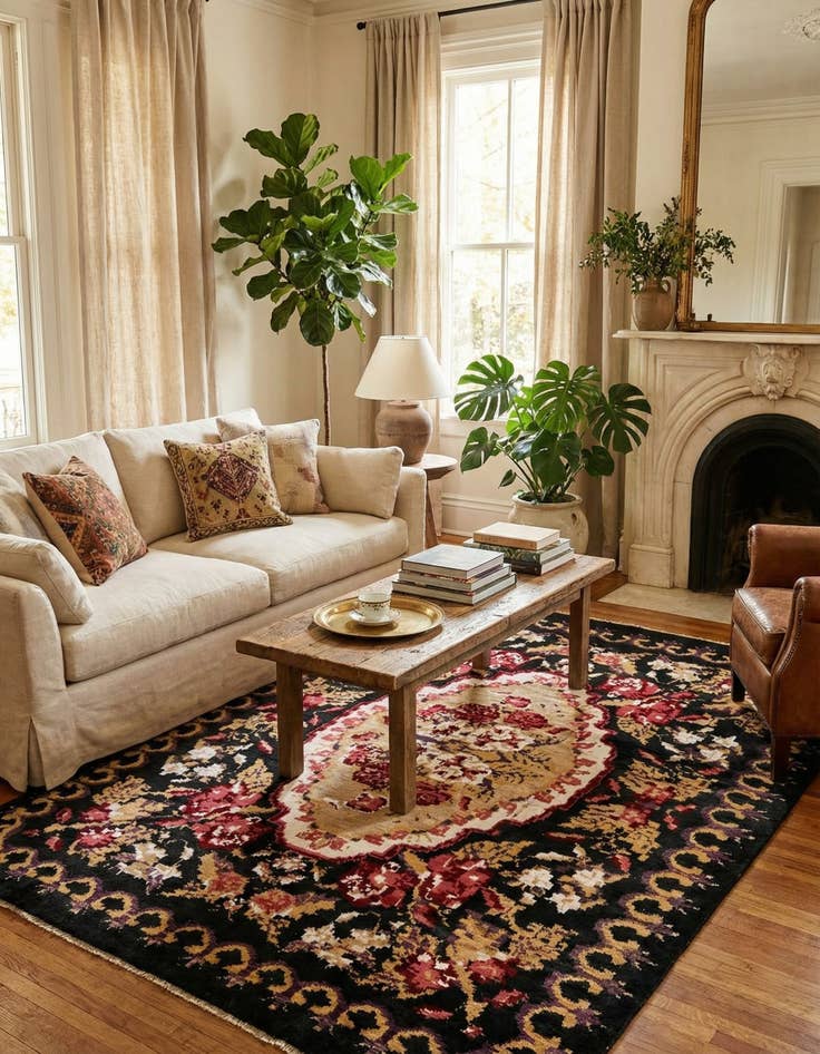 Detail image of 7' 9 x 9' 7  Hand Knotted Moroccan Wool Rug