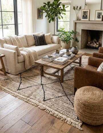 5' x 7' 10 Hand Knotted Moroccan Wool Rug