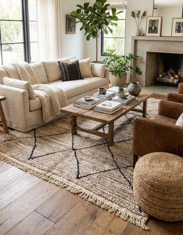 5' x 7' 10 Hand Knotted Moroccan Wool Rug