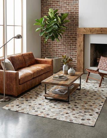 5' 1 x 8' 1 Cowhide Stocks Rug