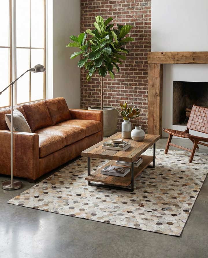 5' 1 x 8' 1 Cowhide Stocks Rug