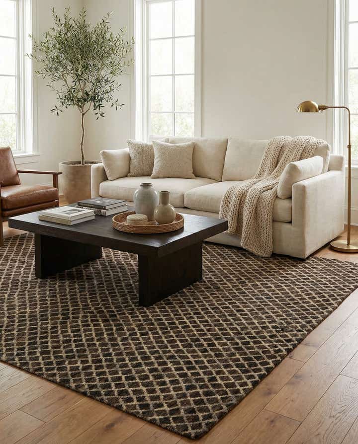 7' 10 x 8' 1 Hand Knotted Moroccan Wool Square Rug