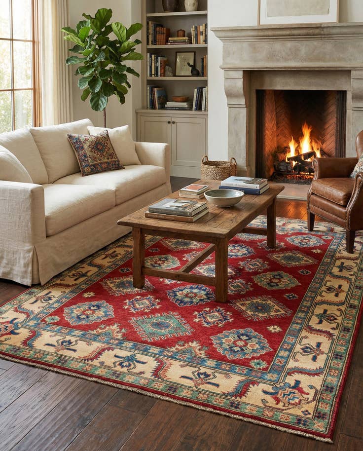 Detail image of 5' x 6' 9 Hand Knotted Kazak Rug
