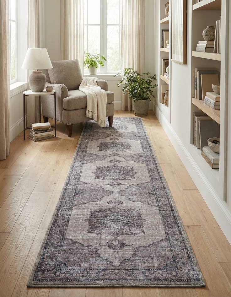 Detail image of 2' x 10'  Washable Mangata Runner Rug