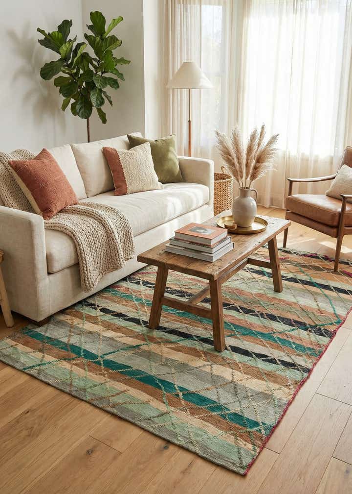 5' 6 x 7' 9 Hand Knotted Darya Wool Rug