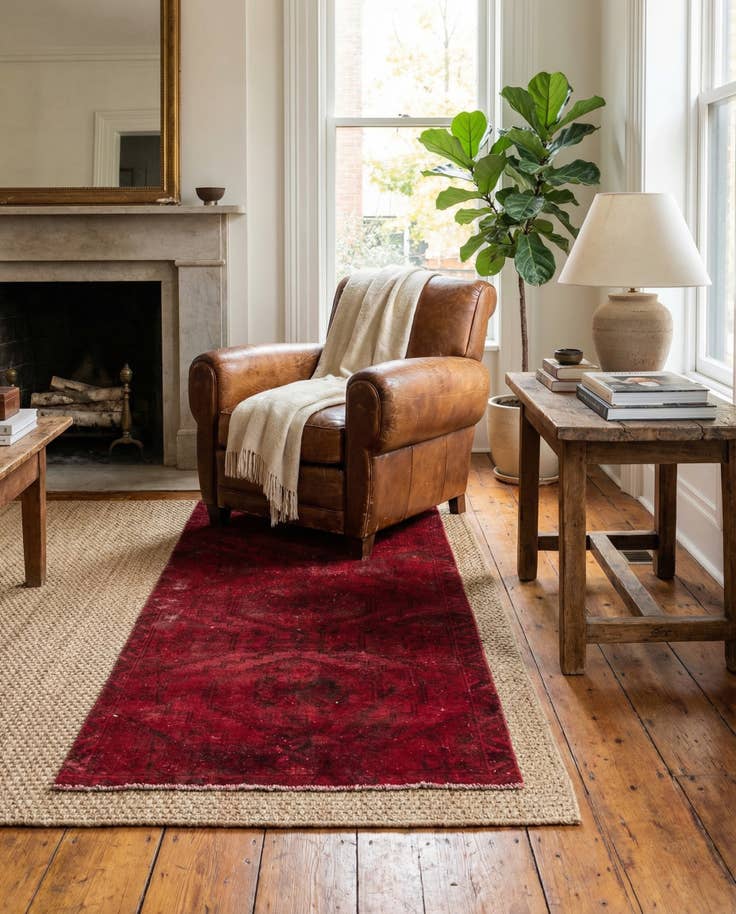 Detail image of 3' 3 x 7' 4 Hand Knotted Ultra Vintage Persian Wool Runner Rug