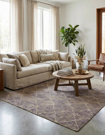 6' 6 x 10' Hand Knotted Moroccan Wool Rug