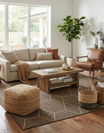 7' 10 x 7' 10 Hand Woven Dunes Square Rug