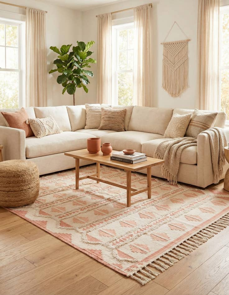 Detail image of  10' x 10'  Hand Woven Arizona Wool Square Rug