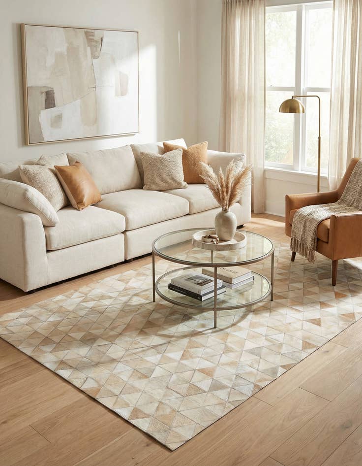 Detail image of 5' x 8' 1 Cowhide Stocks Rug