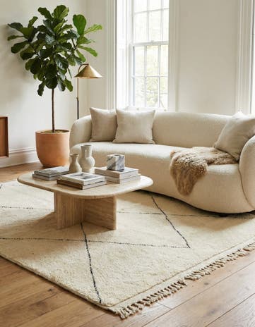 6' 7 x 9' 4 Hand Knotted Moroccan Wool Rug