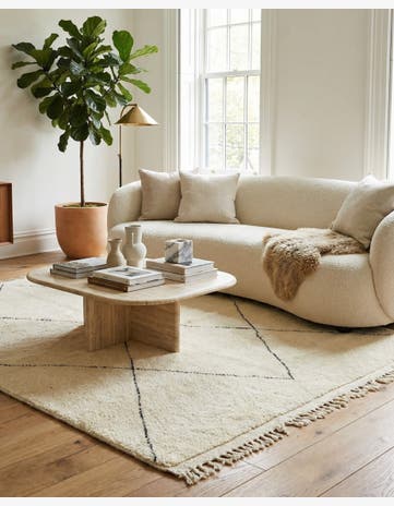 6' 7 x 9' 4 Hand Knotted Moroccan Wool Rug