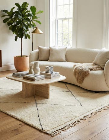 6' 7 x 9' 4 Hand Knotted Moroccan Wool Rug