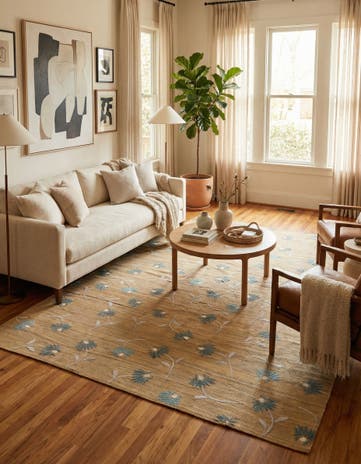 6' 10 x 9' 7 Hand Woven Kilim Modern Rug