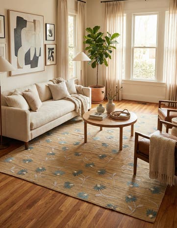6' 10 x 9' 7 Hand Woven Kilim Modern Rug