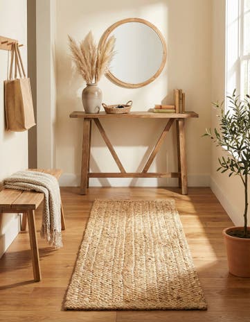 2' x 6' 1 Handmade Heirloom Braided Jute Runner Rug