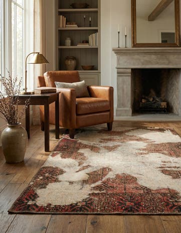 3' 7 x 5' 8 Hand Knotted Ultra Vintage Persian Wool Rug