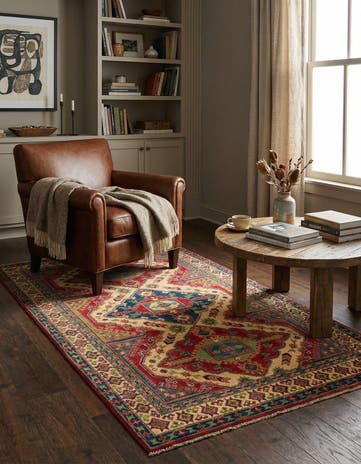 3' 10 x 6' 4 Hand Knotted Kazak Rug